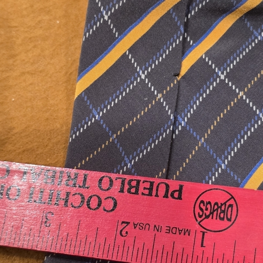 Gianni Versace vintage Men's Silk Tie Abstract Plaid - Picture 4 of 6